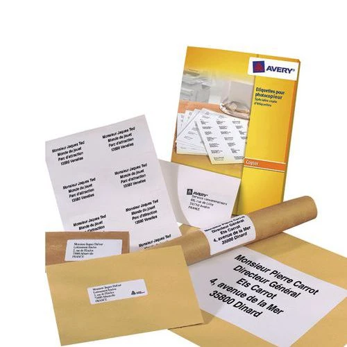 Étiquettes Pour Photocopieur AVERY 1 Étiquettes Pour Photocopieur AVERY