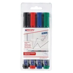 Marqueur Effaçable Pour Tableaux Blancs Edding 360 - Pochette De 4 Assortis