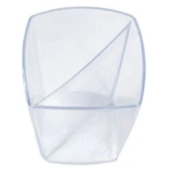 Pot à Crayons Cristal Transparent - Manutan -Promos Papeterie Boutique AIG34180188