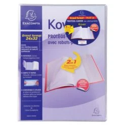 Promos Papeterie Boutique 5 Exacompta Protège-cahier Translucide Kover® - 24x32cm