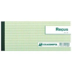 Exacompta Carnet à Souche Reçus 50 Feuillets Horizontal 9x13 Cm
