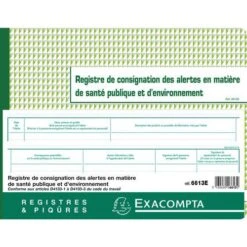 Exacompta Piqûre Registre De Consignation Des Alertes 24x32cm