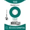 Exacompta Paquet 100 Fiches Sous Film Bristol Ligné 55x74mm
