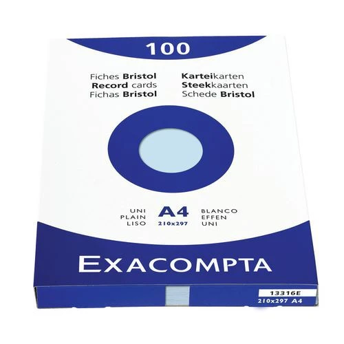 Exacompta Étui De 100 Fiches Uni Non Perforé 210x297mm 1 Exacompta Étui De 100 Fiches Uni Non Perforé 210x297mm