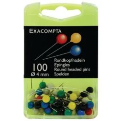 Exacompta Boîte De 100 épingles Sphériques Hauteur De Pointe 15mm -Promos Papeterie Boutique AIG3600418