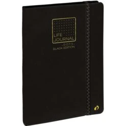 Carnet 21 Dots Point Noir Avec élastique - Bullet Journal® - Quo Vadis