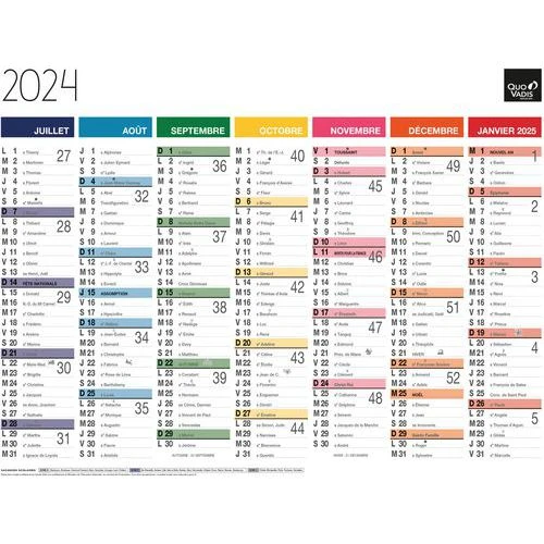 Calendrier Banque Arc-en-ciel - 27 X 21 Cm - Année 2024 - Quo Vadis 2 Calendrier Banque Arc-en-ciel - 27 X 21 Cm - Année 2024 - Quo Vadis – Image 2