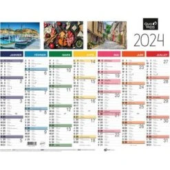 Calendrier Fantaisie Tradition - 27 X 21 Cm - Année 2024 - Quo Vadis