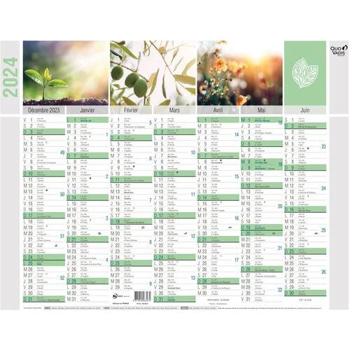 Calendrier Banque Equology Recyclé - 55 X 40,5 Cm - 2024 - Quo Vadis 1 Calendrier Banque Equology Recyclé - 55 X 40,5 Cm - 2024 - Quo Vadis