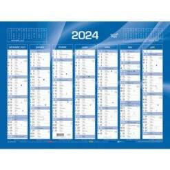 Calendrier Banque Bleu - 55 X 40,5 Cm - Année 2024 - Quo Vadis