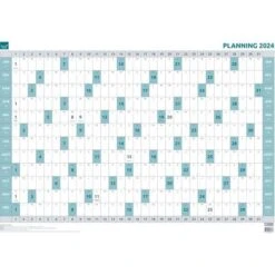 Calendrier Planning Annuel - 90 X 63 Cm - Année 2024 - Quo Vadis