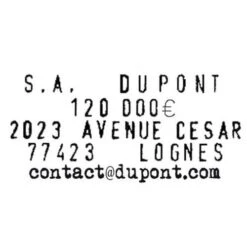 Kit Tampon Prêt à L'emploi Compact Typo 5 Lignes - Sign -Promos Papeterie Boutique AIG37151295