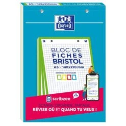 Bloc Bristol Oxford 148x210 30 Fiches Perforees Q5/5 - Oxford -Promos Papeterie Boutique AIG37276865
