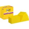 Notes Super Sticky Post-it® 76 X 127 Mm, 12 Blocs Jaune
