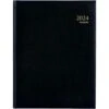 Agenda Semainier Concorde Noir - 21 X 27 Cm - Année 2024