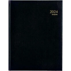 Agenda Semainier Concorde Noir - 21 X 27 Cm - Année 2024