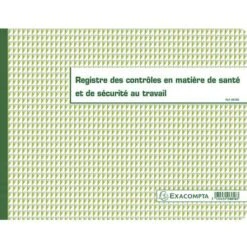 Exacompta Registre Des Contrôles De Santé Et De Sécurité Au Travail - 20 Pages