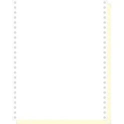 Exacompta Feuilles Listing Autocop. Blanc/jaune 240x12 2plis Bande Détachable