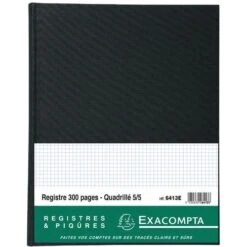 Exacompta Registre 32x25cm 5x5 Folioté 300 Pages