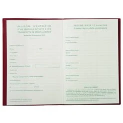 Exacompta Carnet D'entretien Officiel Pour Transports De Marchandises 21x13,5 Cm -Promos Papeterie Boutique AIG4866584