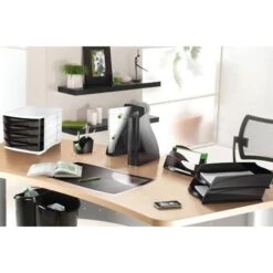 Pot à Crayons Noir Ellypse Owa - 4 Compartiments - CEP -Promos Papeterie Boutique AIG5590992