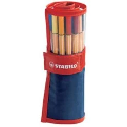 Stabilo Feutre à Pointe Fine Point 88, Trousse Enroulable