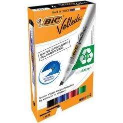 Marqueur Velleda 1751 Effaçable à Sec - Set De 4 - Bic -Promos Papeterie Boutique AIG7674019