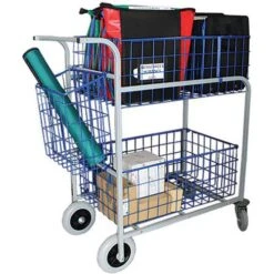 Chariot De Distribution Grande Capacité Corbeilles Avant Et Arrière